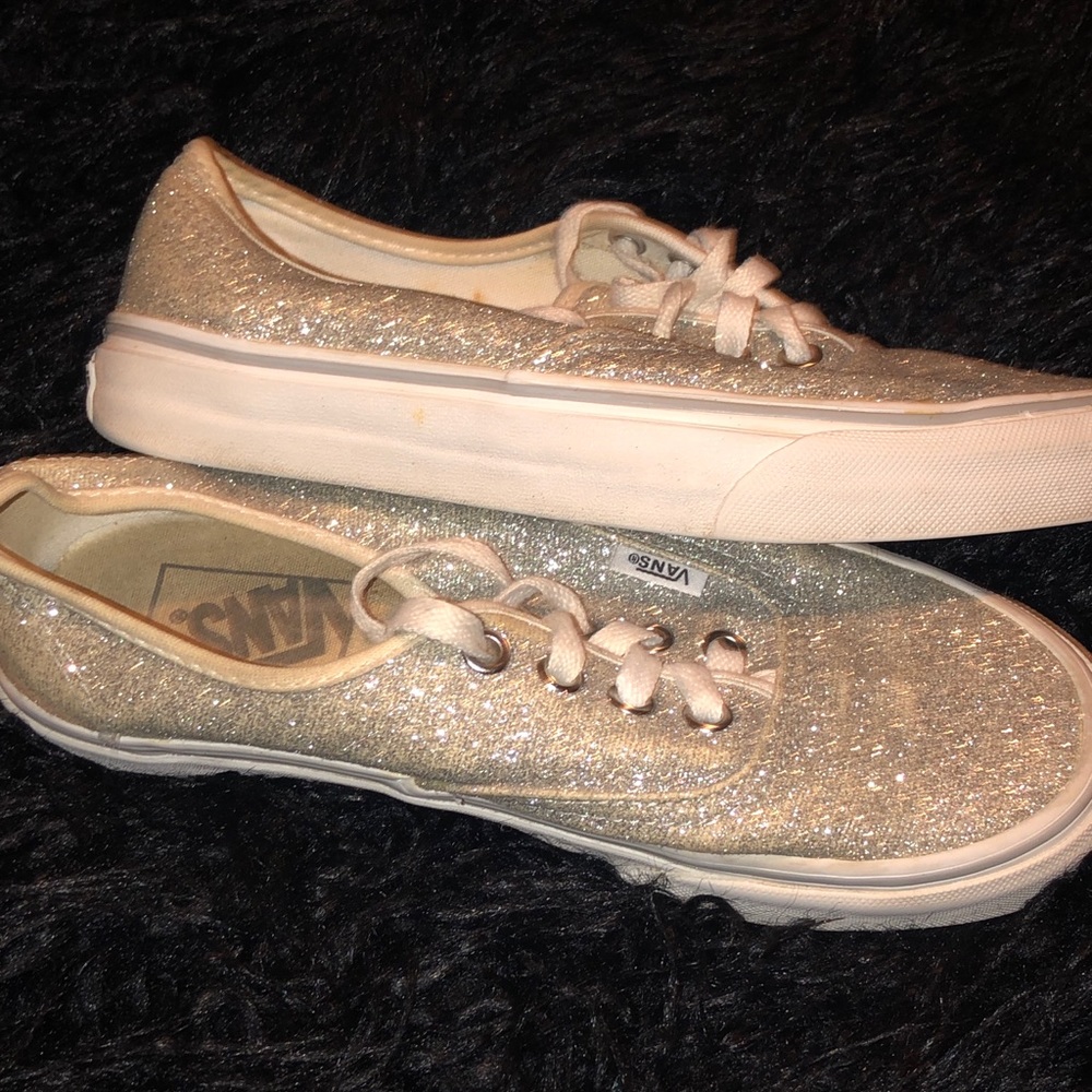 Women’s Silver Glitter Vans - Picture 2 of 4